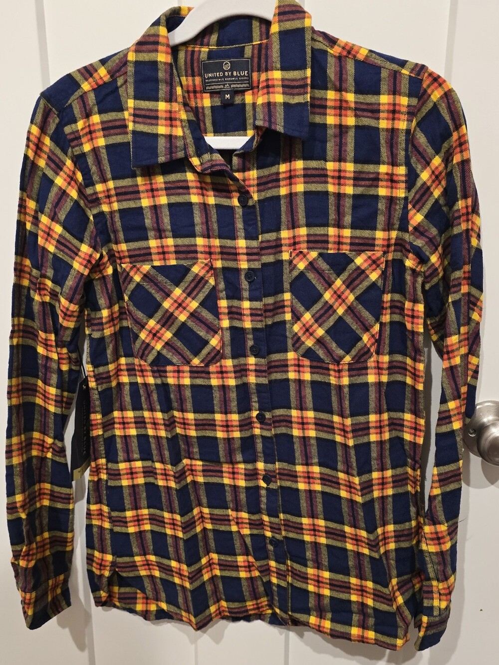 United By Blue Navy, Yellow & Red Plaid Button-Down Shirt